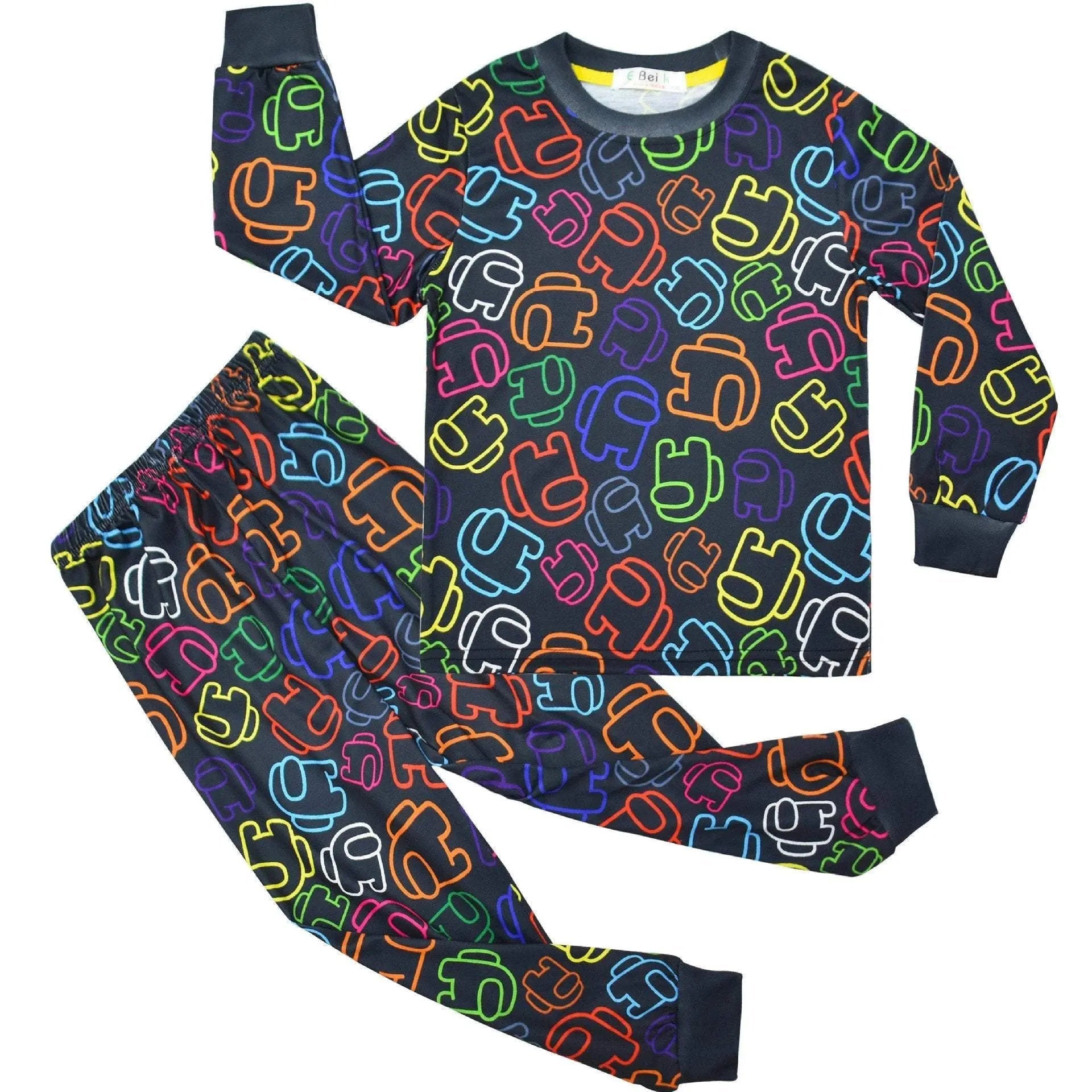 Among us Kids Sleepwear Cotton Long Sleeve Tops & Pants Boy Pajamas Set - Pajamasbuy