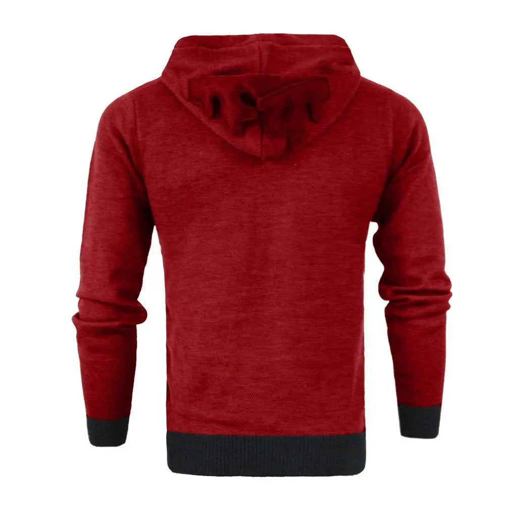 Christmas Hoodie for Men Sweatshirt Furry Reindeer Jacket Plus Velvet Coat - Pajamasbuy