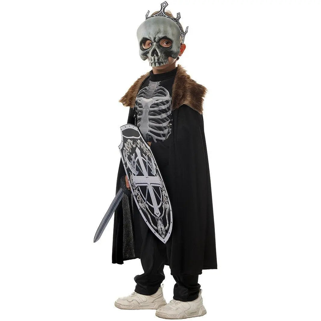 Kids Skeleton Knight Cosplay Costume Scary Halloween and Kindergarten Stage Performance Outfit - Pajamasbuy