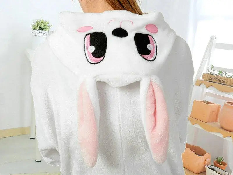 Rabbit Kigurumi Pajamas Hoodie Animals Bunny Easter Costume Onesies - Pajamasbuy