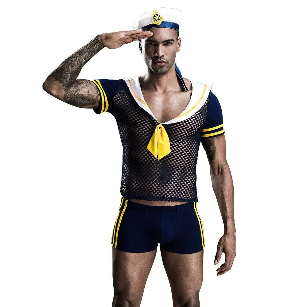 Stag do Blue Navy Party Costume Nightclub Uniform - Pajamasbuy