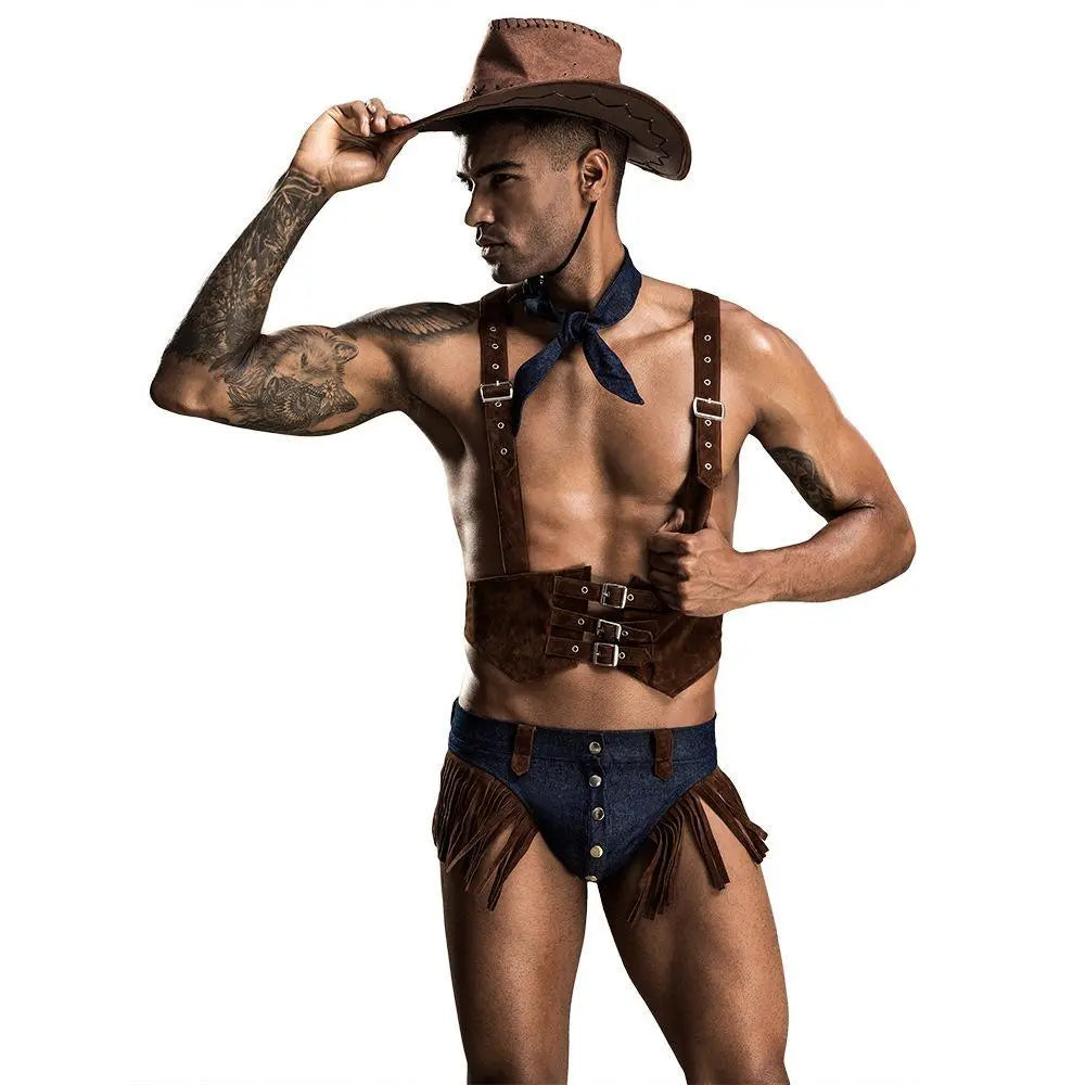 Stag do Cowboy Party Costume Night Club Uniform - Pajamasbuy