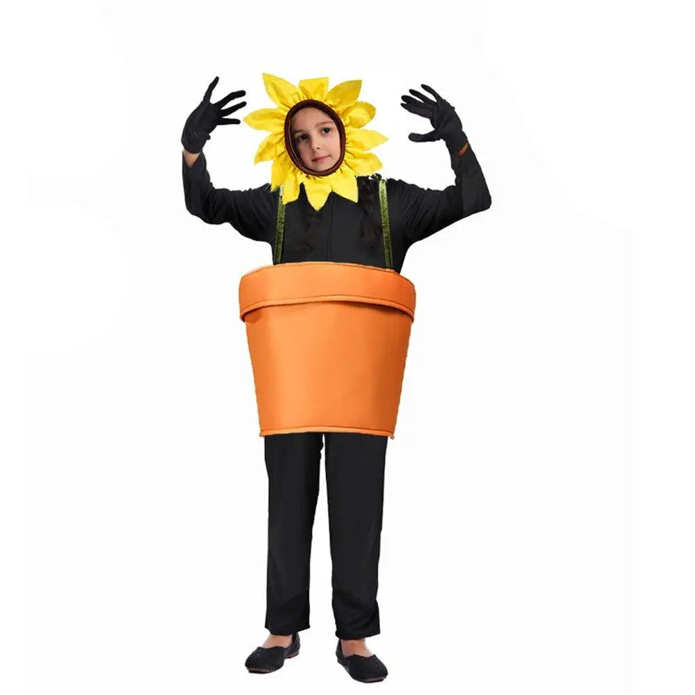 funny sun flower potted plant Festival Performance Stage Cosplay Costume for Adult - Pajamasbuy