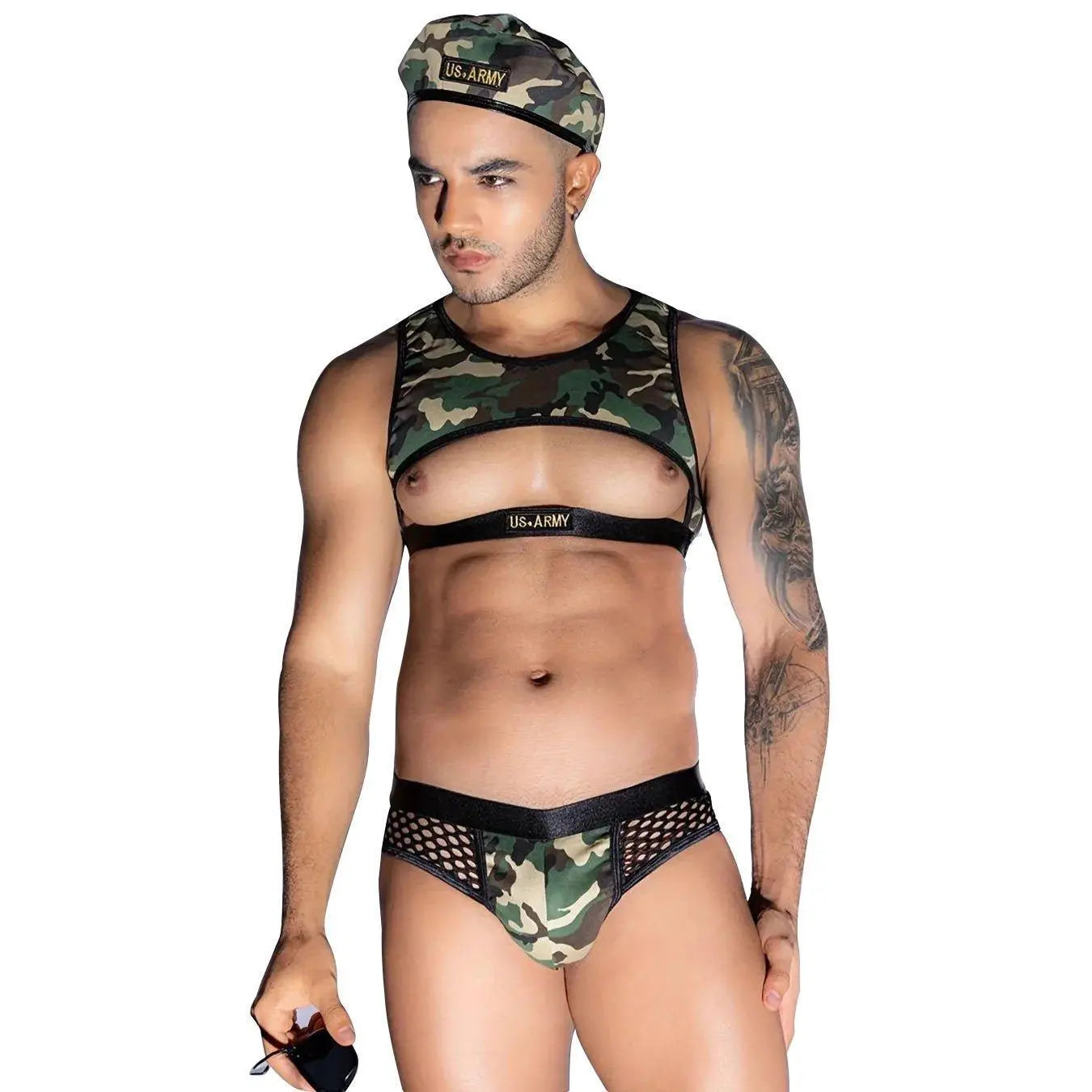 Stag do Army Camouflage Party Costume Night Club Uniform - Pajamasbuy
