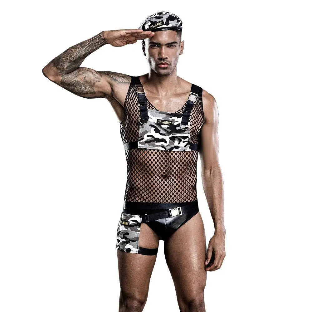 Stag do Camouflage Party Costume Nightclub Uniform - Pajamasbuy